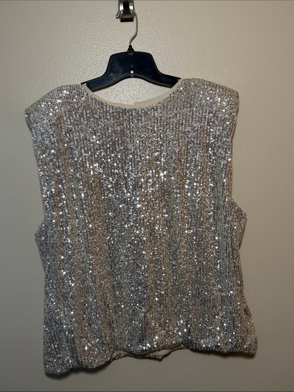 Maurices Silver Sequin Sleeveless Camisole